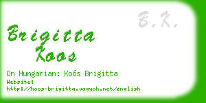 brigitta koos business card