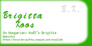 brigitta koos business card